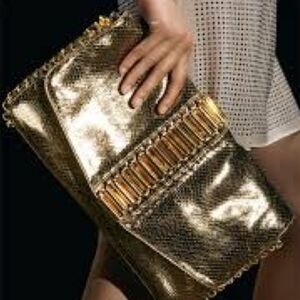Ted Baker tube chain snake embossed clutch